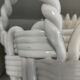 Braided ceramic dish