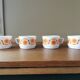 Suite of 4 large vintage cups