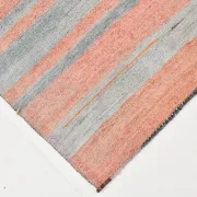 Dusty Pink Vintage Kilim Rug, Turkish Striped Bohemian Bedroom Decor 6x7