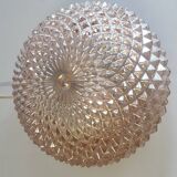 Ceiling light / Wall light - iridescent molded glass with diamond tips - 1970