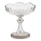 Biedermeier compote, transparent crystal, Czechia, 19th century