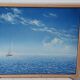 Tableau huile sur toile paysage mer vintage