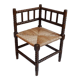 Fauteuil de coin paillé