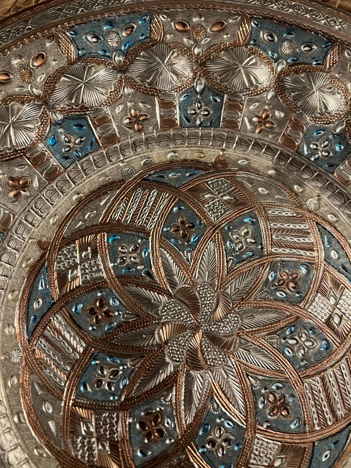 Hammered copper platter
