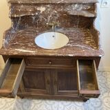 Red marble vanity unit