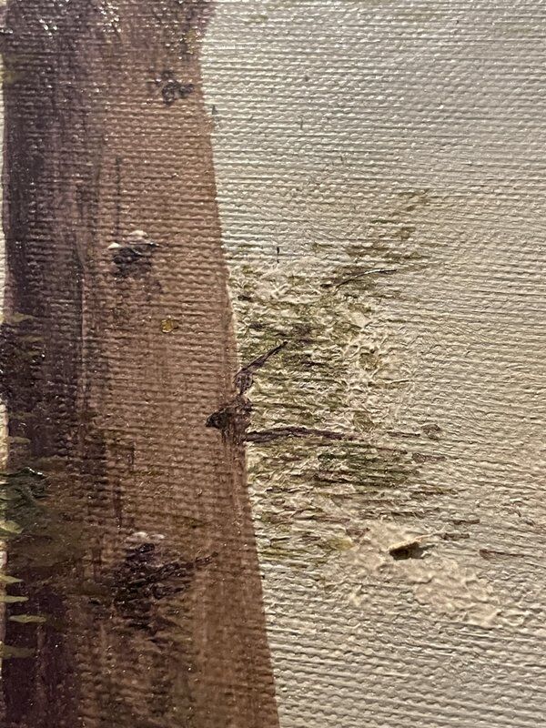 Duo paintings in oil on canvas