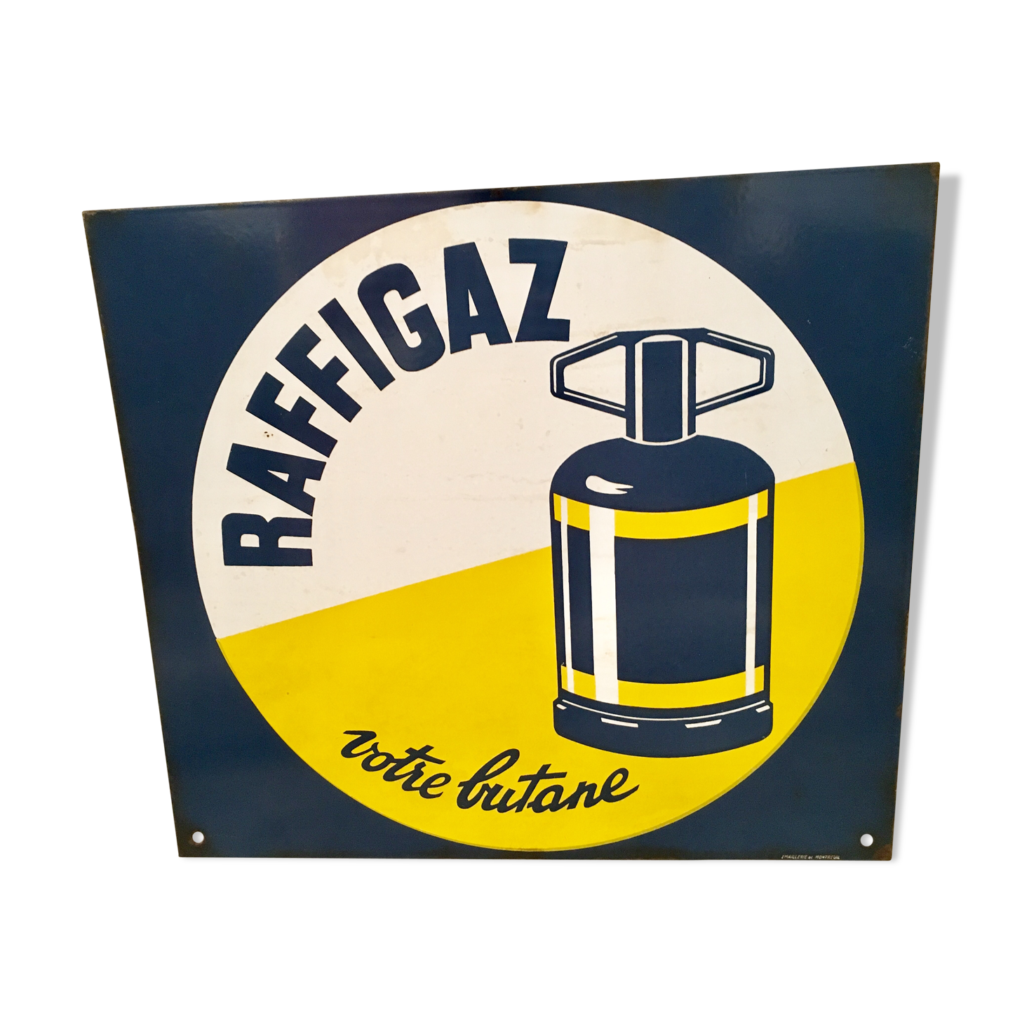 Raffigaz enameled plate