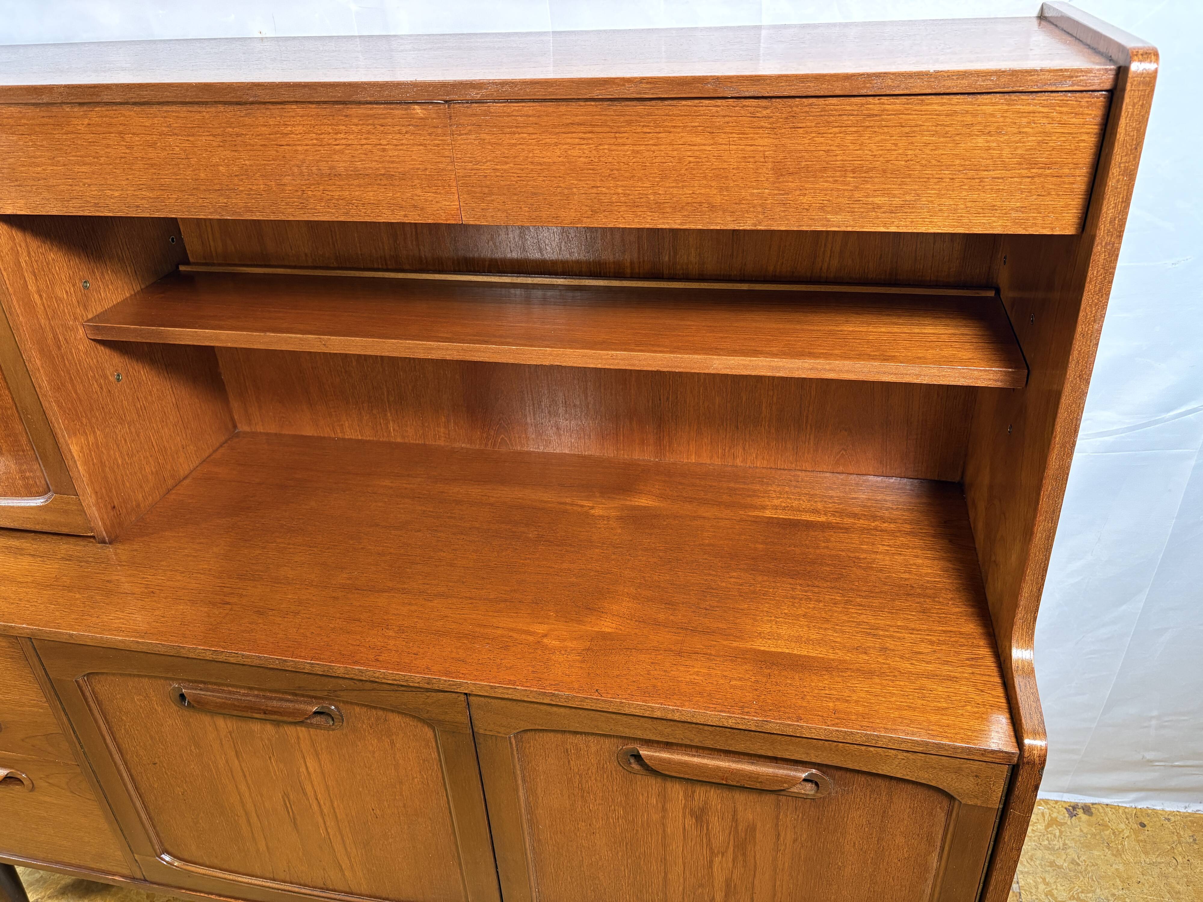 Mid-Century Retro Vintage Stonehill Stateroom Teak Highboard  1960 Danish D