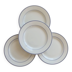 4 assiettes plates vintage - sarreguemines