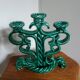 Vallauris Art Deco barbotine candlestick