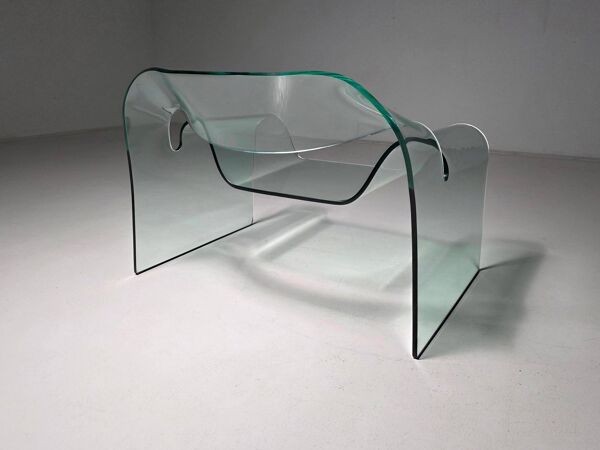 Fauteuil ''Ghost'' en verre par Cini Boeri pour FIAM Italie, années 1980