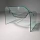 "Ghost" chair in glass by Cini Boeri for FIAM Italy, 1980s.