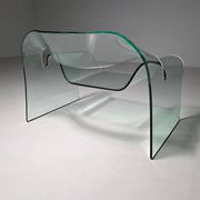 "Ghost" chair in glass by Cini Boeri for FIAM Italy, 1980s.