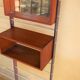 Vintage Scandinavian teak and aluminum coat holder