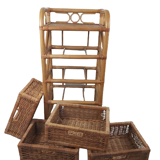 Rattan shelf