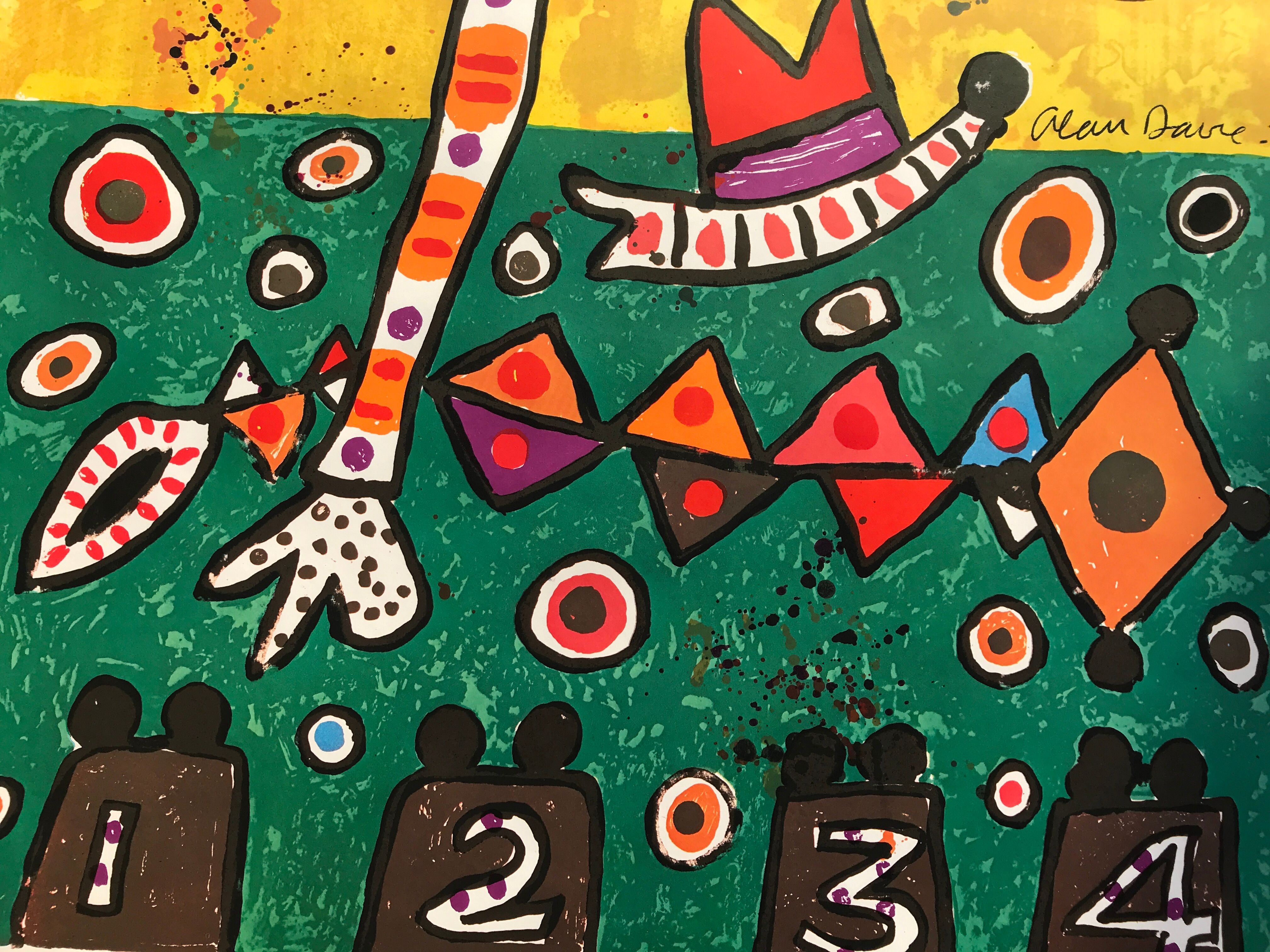 Davie allan (1920-2014) olympische spiele münchen, 1972. original poster