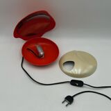 Space age orange lamp oyster by gamma3, 70s