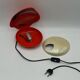 Space age orange lamp oyster by gamma3, 70s