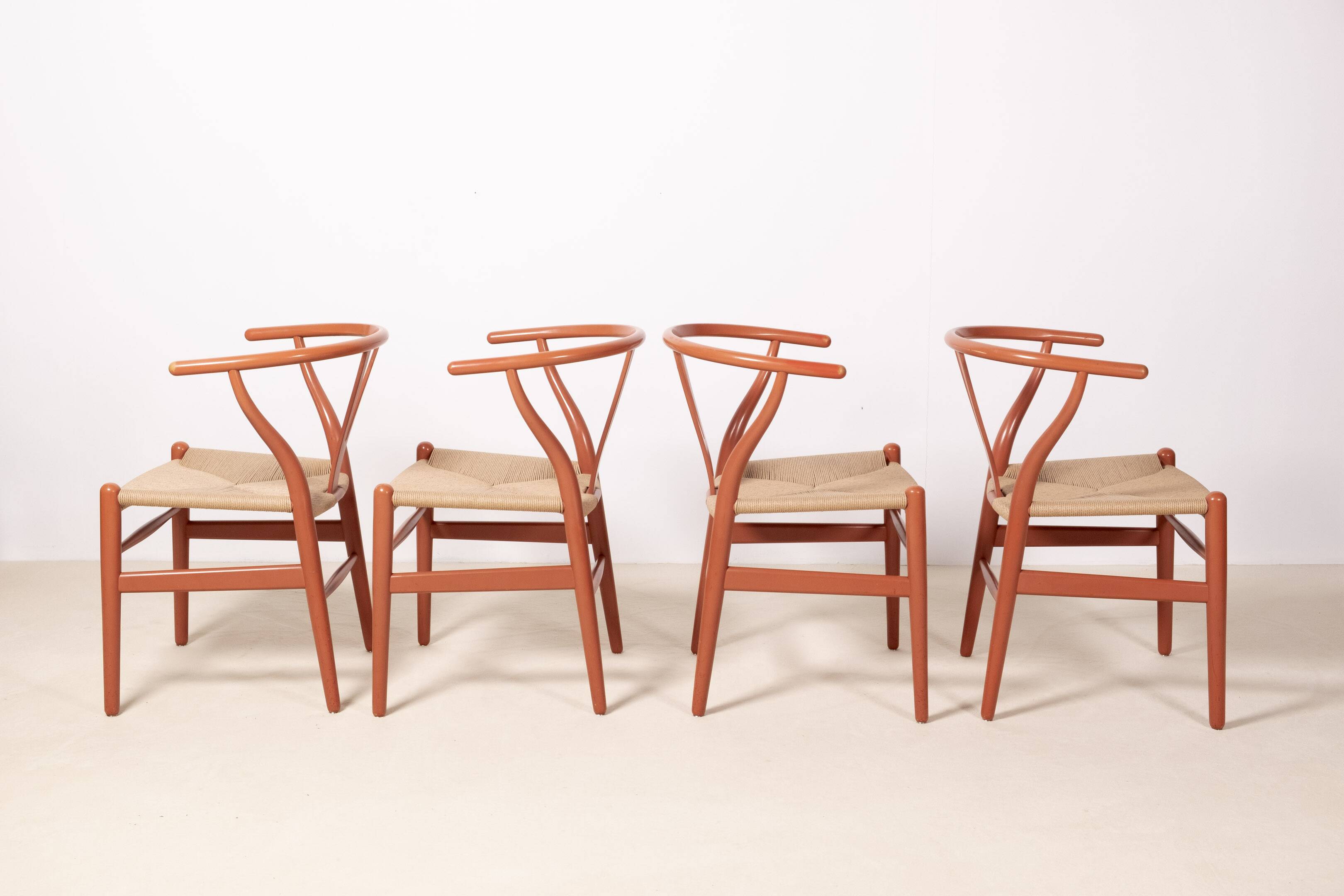 4x Hans J. Wegner Early CH24 Chaise Wishbone, années 1960