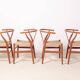 4x Hans J. Wegner Early CH24 Chaise Wishbone, années 1960