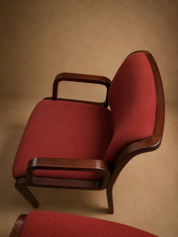 Paire fauteuils tweed teck Comforto