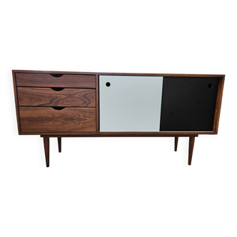 Enfilade Fidar palissandre blanc noir - Kann design