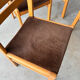 Set of 6 beech frame chairs in vintage 70s Scandinavian style.