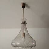 Designer drop pendant in blown and bubbled glass, Capital Lighting