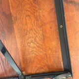 Oak bistro table and cast iron legs