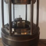 Lampe de mineur verre baccarat - mines de blanzy - arras - gravé "nestor andré" / 1953