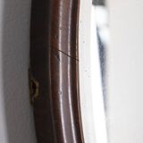 Vintage 1960s Italian-design walnut wall mirror