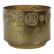 Large Brass Jardinière / Firewood Bin with Repoussé Work