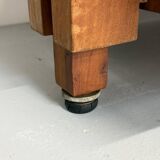 Antique modular shelf in solid French elm from the 60s, vintage