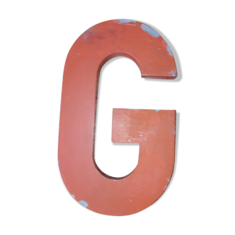 Lettre d'enseigne industrielle en Zinc - G
