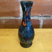 Vintage polychrome ceramic soliflore vase in the old style vallauris