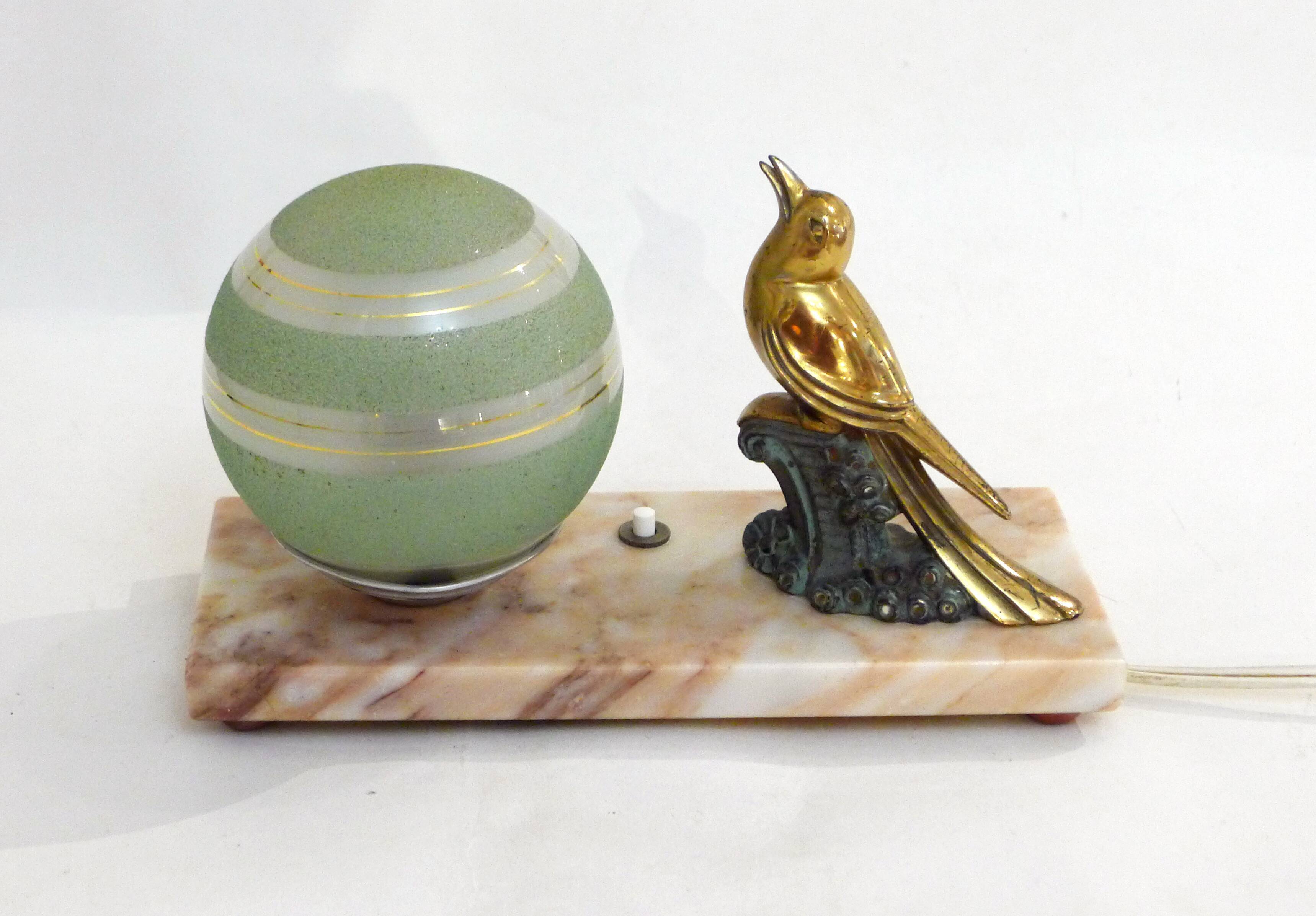 Art Deco night light lamp