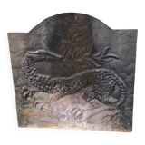 Cast iron fireplace plate