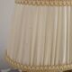 French Antique 2 Light Bronze Boulotte Table Lamp With Cream Pleated Shade