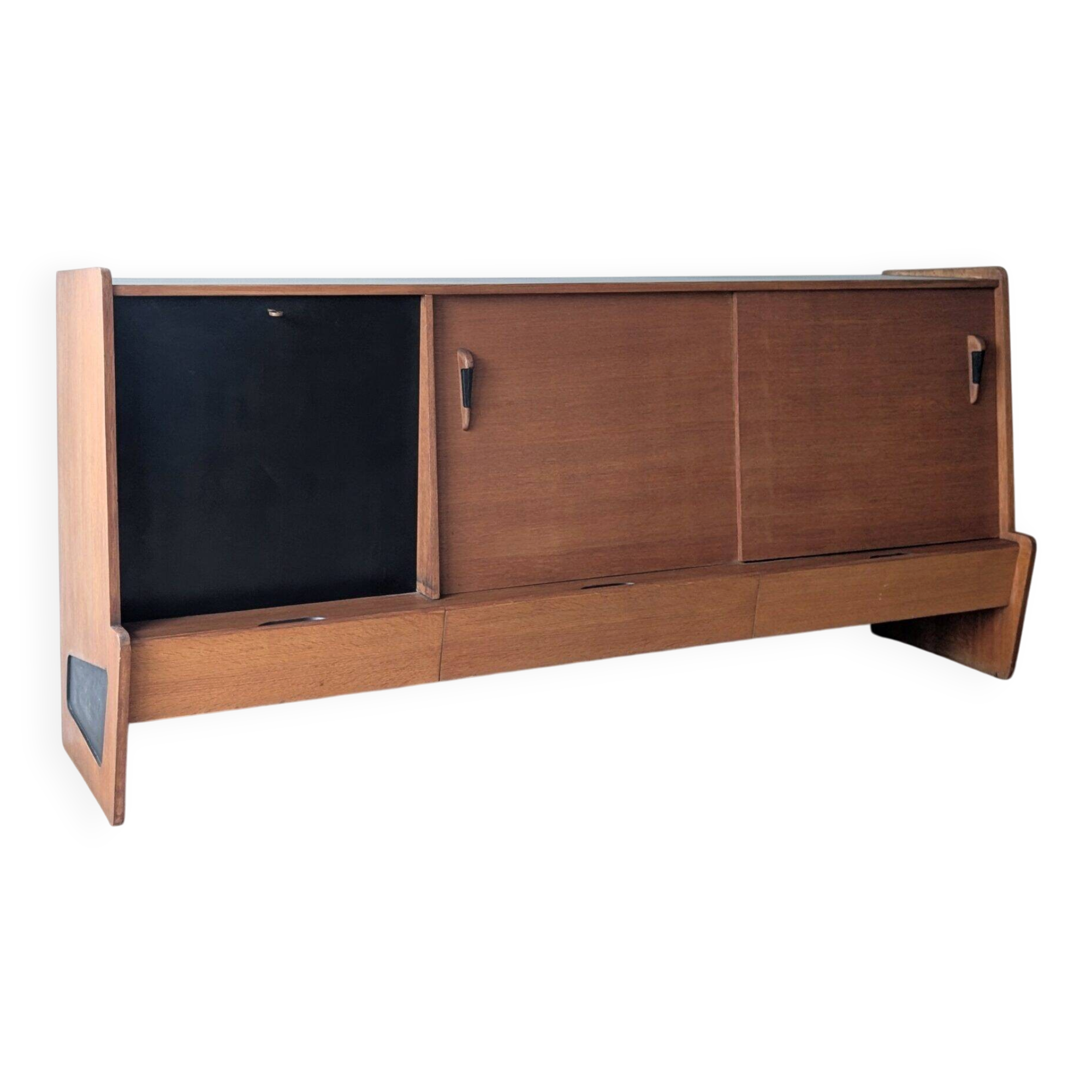 Oak enfilade by Gérard Guermonprez, 1950s-60s.
