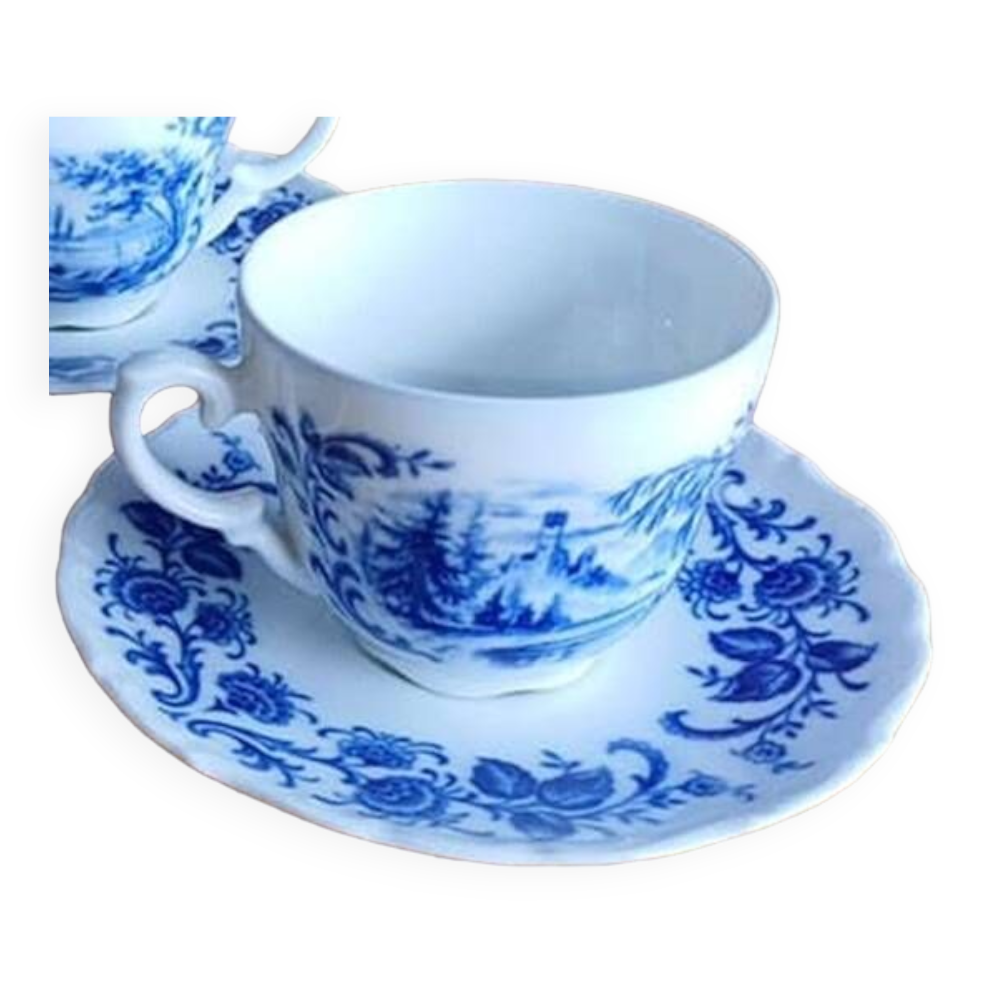 3 vintage cups and saucers