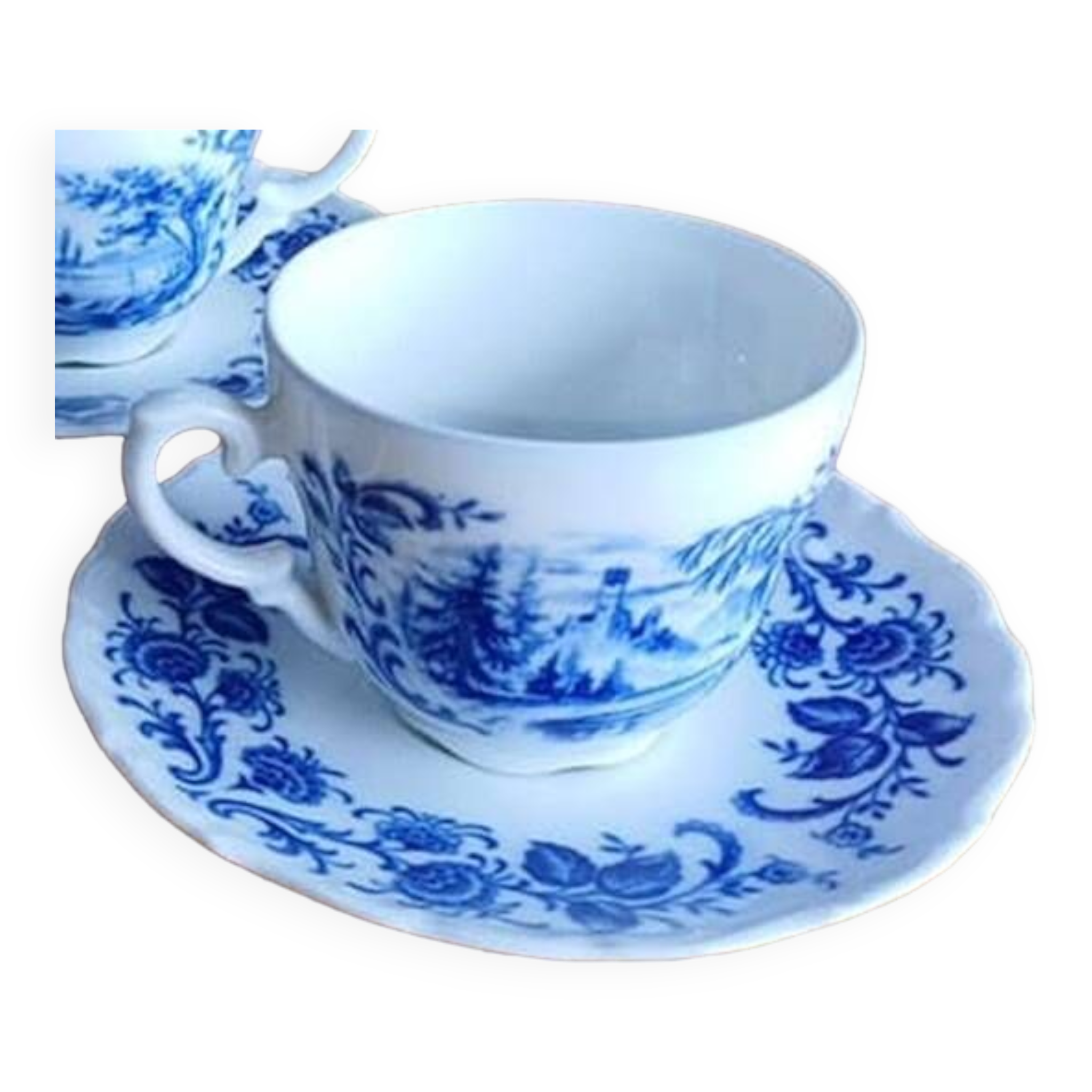 3 tasses et sous tasses vintages
