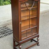 19th century English Regency solid wood display cabinet