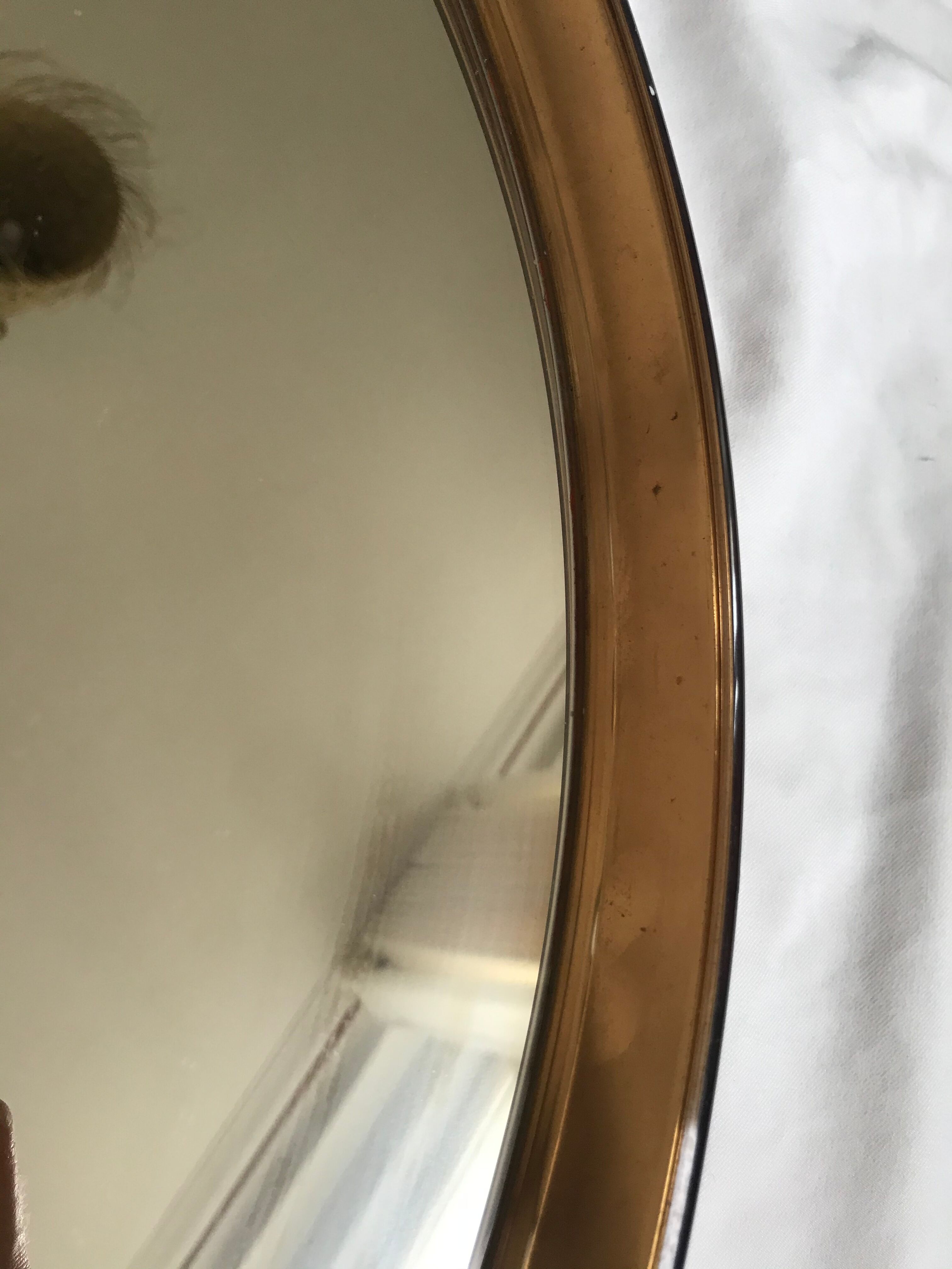 Round mirror in smoked plexiglas 50cm