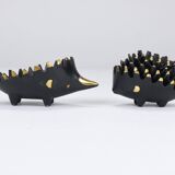 Cendriers empilables en laiton hérisson de Walter Bosse, Herta Baller, Autriche, années 1950