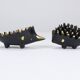 Stackable brass hedgehog ashtrays by Walter Bosse, Herta Baller, Austria, 1950s.