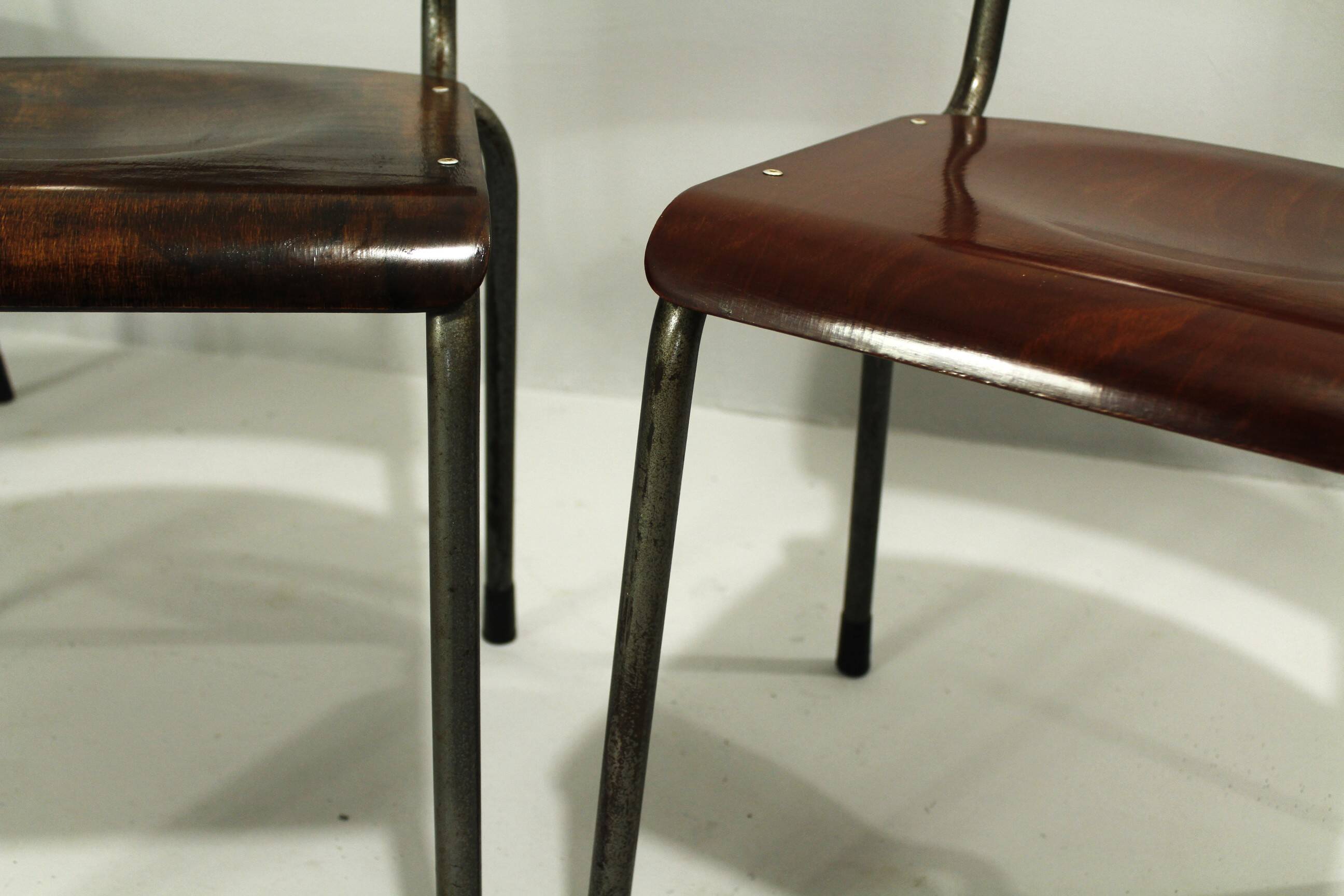 Model 106 Chairs by W. H. Gispen for Delft, 1950s, Set of 6