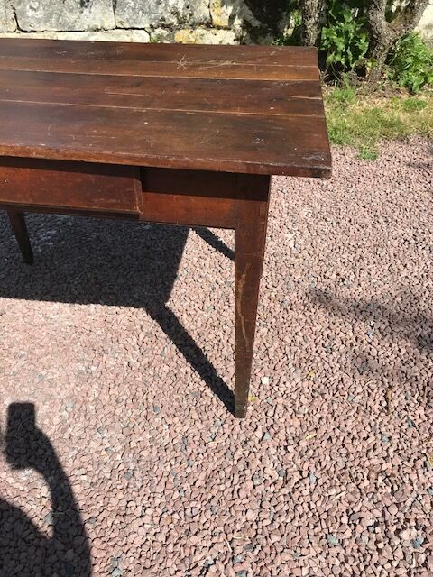 Old farm table with drawer 4 pers