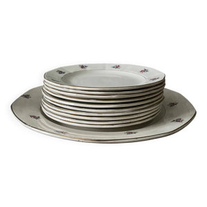 assiettes et plat en - sarreguemines