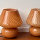 Pair of blown glass bedside lamps, Murano style, 1980s