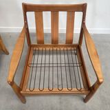 Ensemble de fauteuils en cuir des années 1960 par Knoll